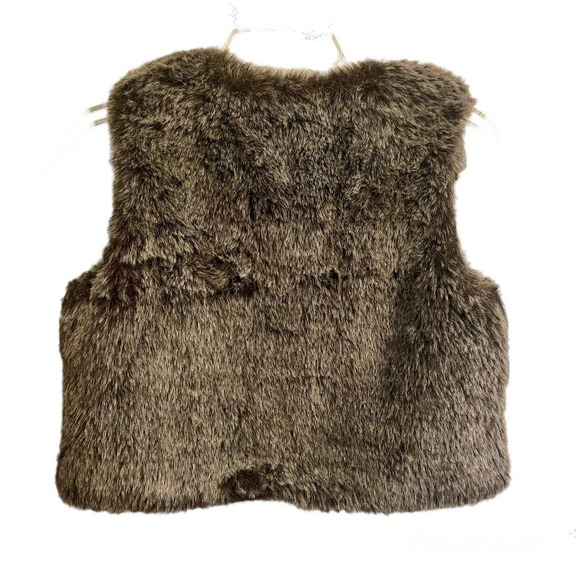 Steve Madden Faux Fur Vest Small Brown Lined Boho Festival Hippie Mob Wi… - Picture 3 of 4